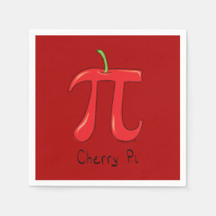 Cherry Pi Symbol Math Teacher Funny Napkin