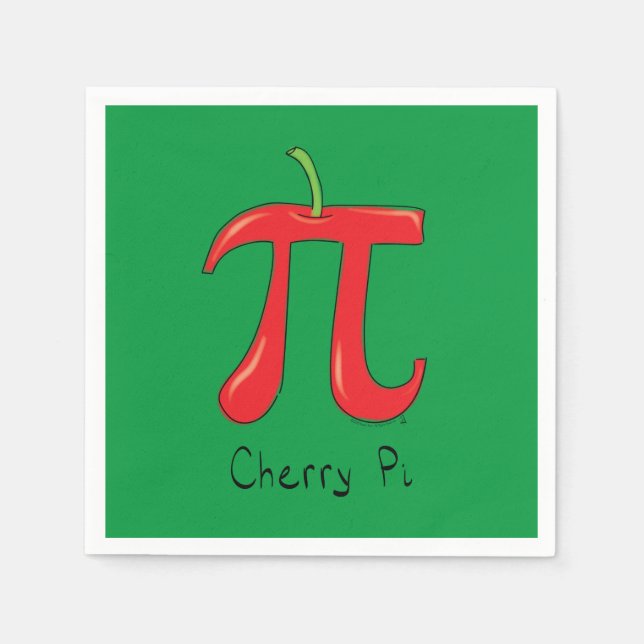 Cherry Pi Symbol Math Teacher Funny Napkin (Front)