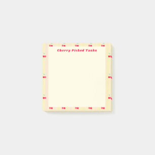 Cherry Picked Tasks Cute Border Retro Pop Post-it Notes