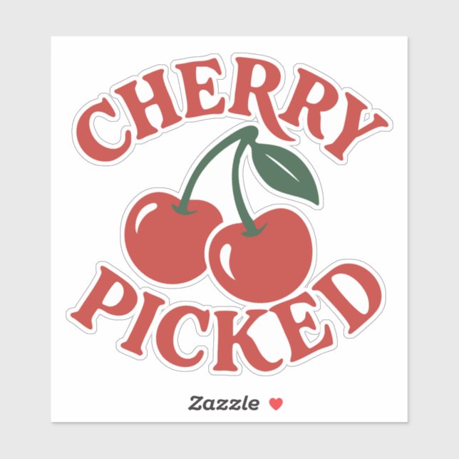 Cherry Picked Trendy Retro Fruit Graphic (Sheet)