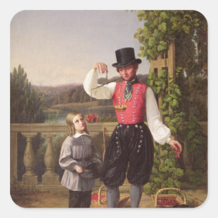 Cherry Pickers Square Sticker