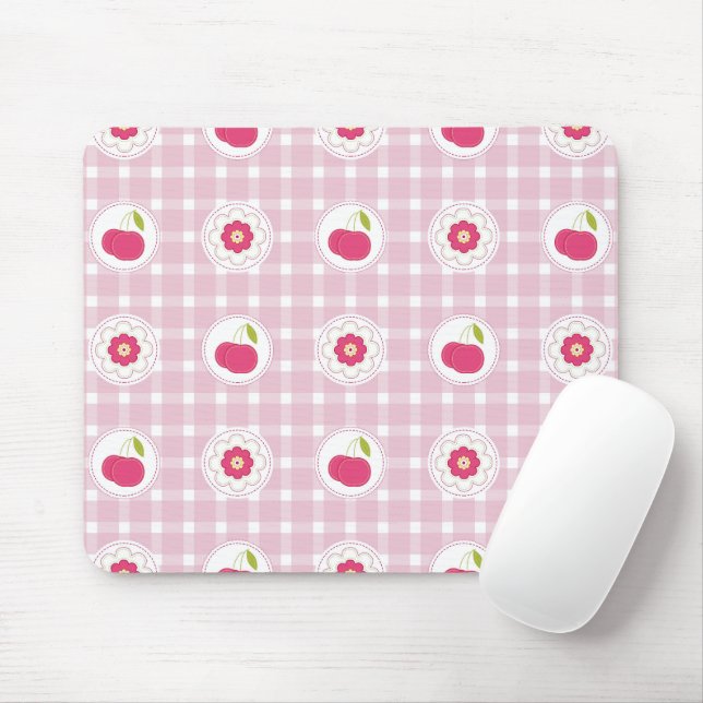 Cherry Picnic Mousepad (With Mouse)