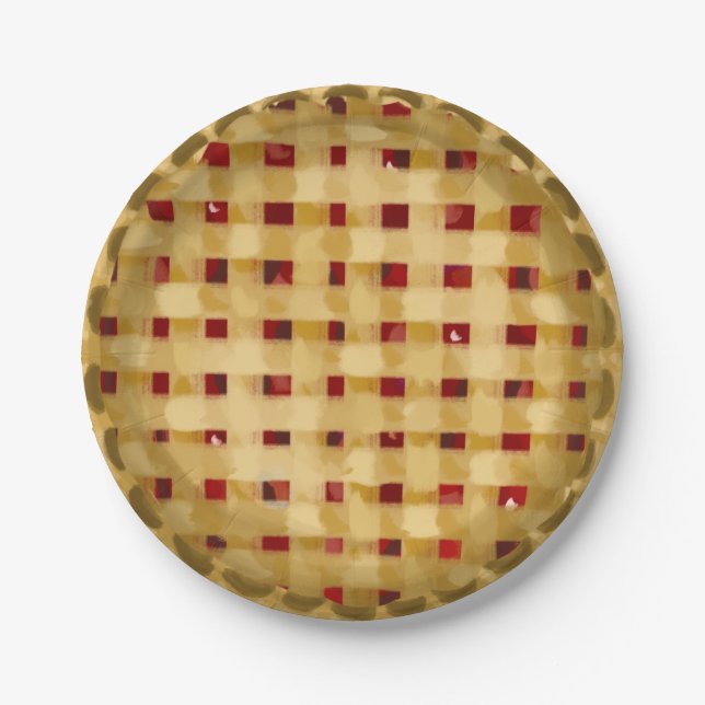 Cherry Pie Bakery Picnic Party Paper Plate (Front)
