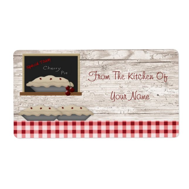 Cherry Pie From The Kitchen Of Label (Front)