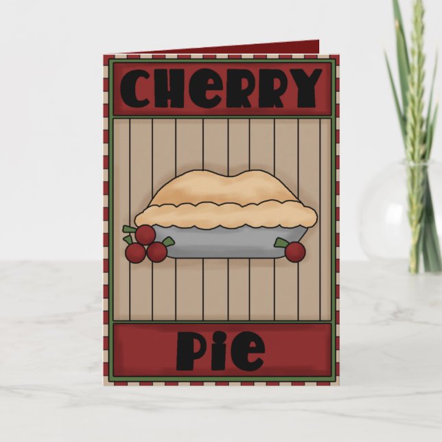 Cherry Pie fun greeting card (Front)