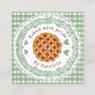 Cherry Pie Master baker  Square Business Card