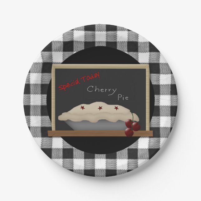 Cherry Pie Paper Plate (Front)