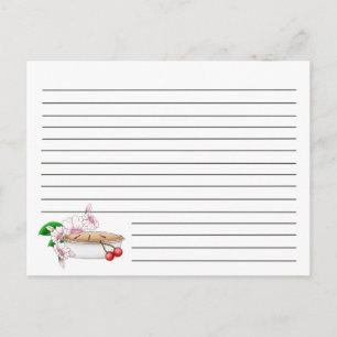 Cherry Pie Recipe Card