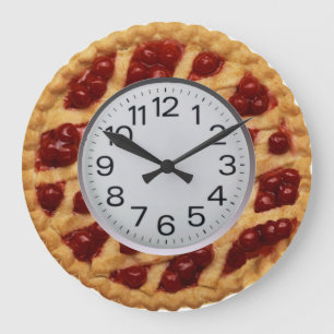 cherry pie wall clock
