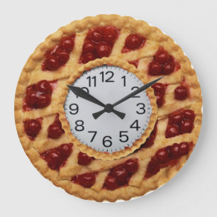 cherry pie wall clock