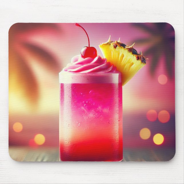 Cherry Pineapple Drink Mouse Mat (Front)