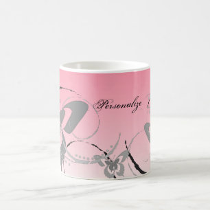 Cherry Pink Butterfly Trio Coffee Mug