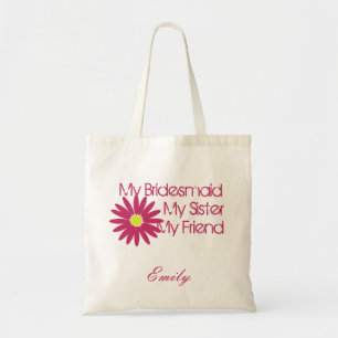 Cherry Pink Daisy/ Customisable Tote Bag