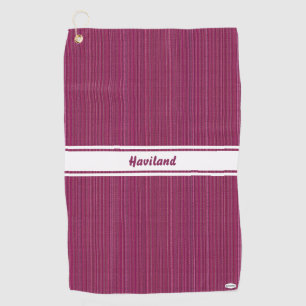 Cherry Pink Plaid Personalised Golf Towel HAMbWG