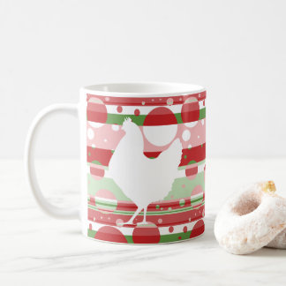 Cherry Pink Pop Art Chicken Coffee Mug