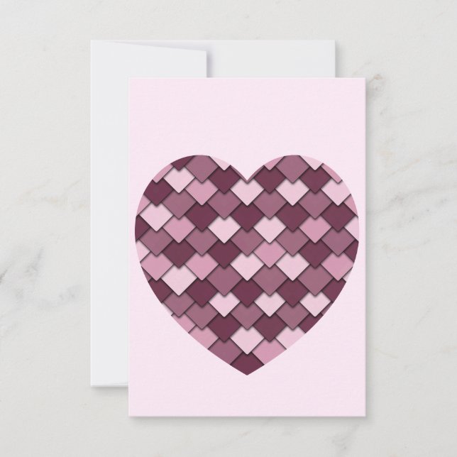 Cherry Pink Square and Diamond heart (Front)