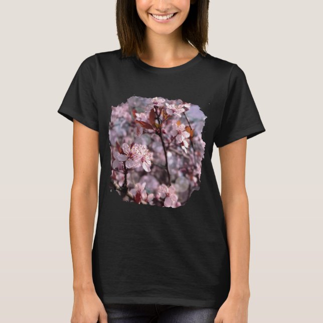 Cherry Plum Tree Pink T-Shirt (Front)