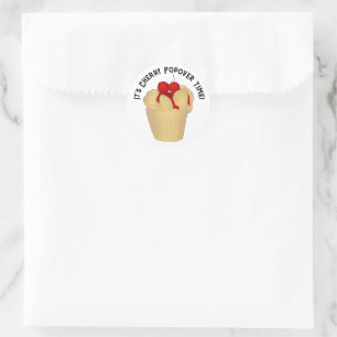 Cherry Popover Classic Round Sticker