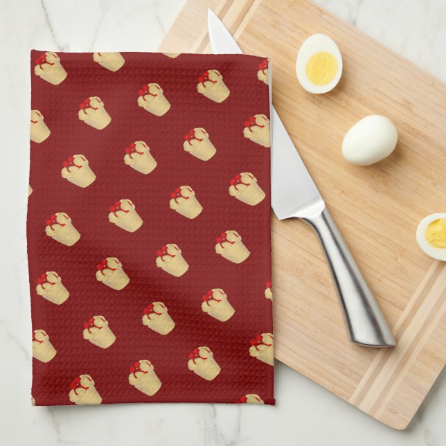 Cherry Popover  Tea Towel (Quarter Fold)