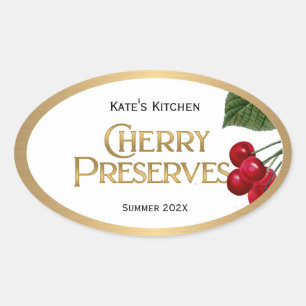 Cherry Preserves Jelly Label Vintage