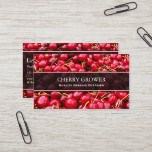 Cherry Producer / Farmer Photo Business Card