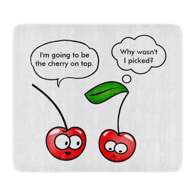 Cherry Puns Cutting Board (Front)
