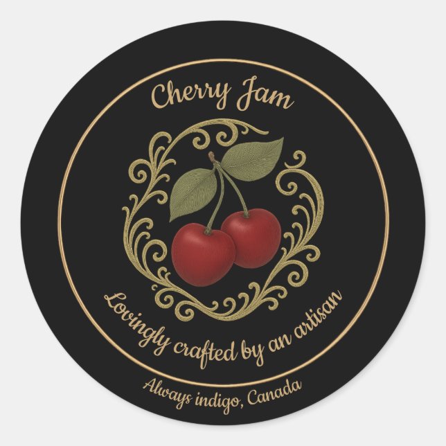 Cherry Radiance – Artisan Jam Label (Front)