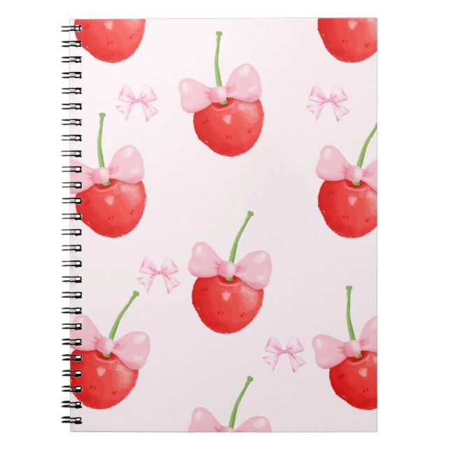 cherry red and pink back to school notebook (Front)