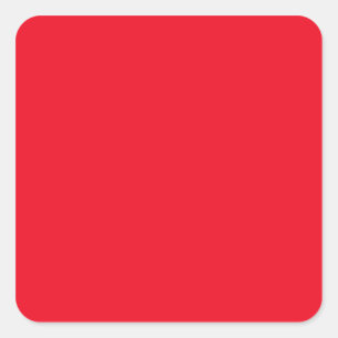 Cherry Red Bright Fashion Colour Trend 2014 Custom Square Sticker