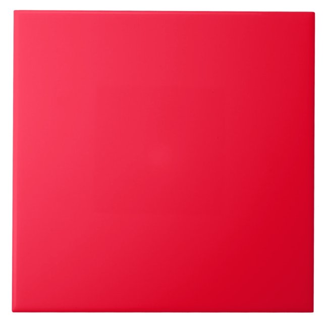 Cherry Red Ceramic Tile. Tile (Front)