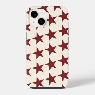 Cherry Red Chic Aesthetic Star iPhone 14 Case