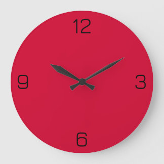 Cherry Red D2042D Colour with Add Your Name Option Large Clock