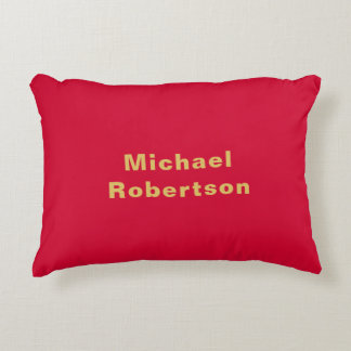 Cherry Red Gold Colours Professional Trendy Modern Decorative Cushion
