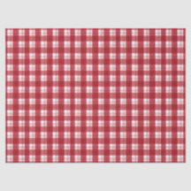 Cherry Red Heritage Plaid Tissue Paper