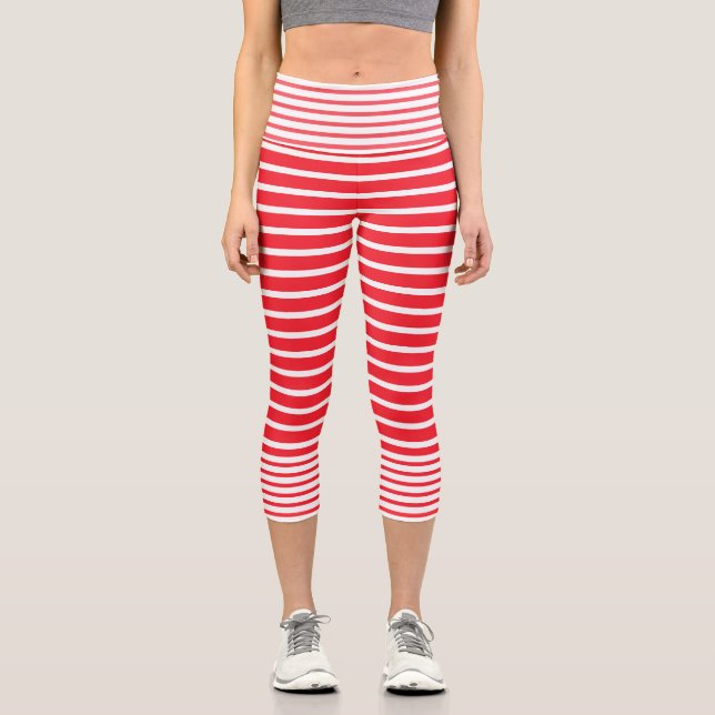 Cherry Red High Waisted Capris (Front)