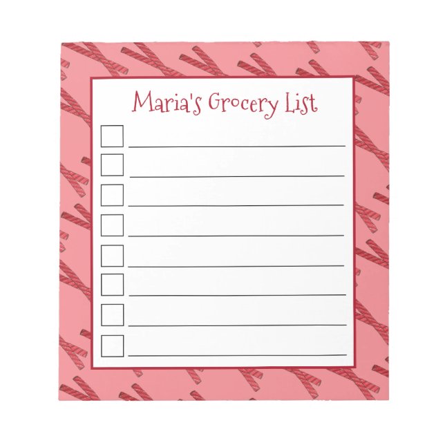Cherry Red Licorice Whips Liquorice Twist Candy Notepad (Front)