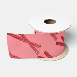 Cherry Red Liquorice Whips Liquorice Twist Candy Satin Ribbon