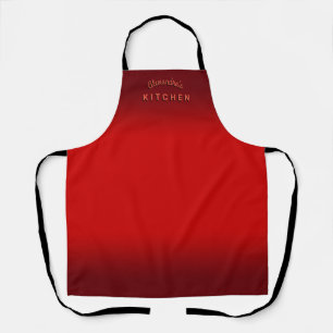 Cherry Red Ombre Apron
