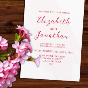 Cherry Red Rehearsal Dinner Invitation