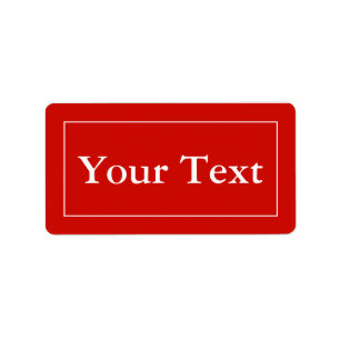 Cherry Red Stickers or Labels w/ Custom Text