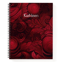 Cherry Red Swirl Feminine Personalised