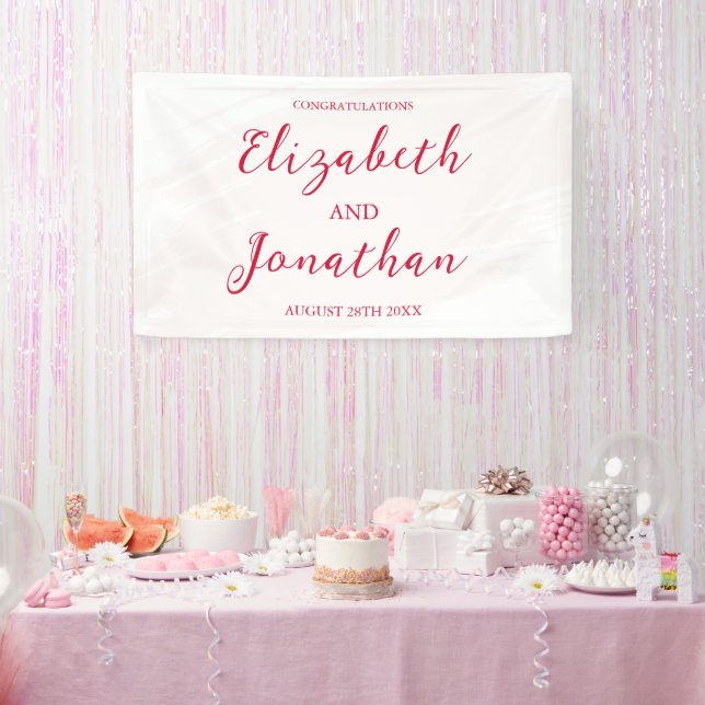 Cherry Red Wedding Banner (Party)