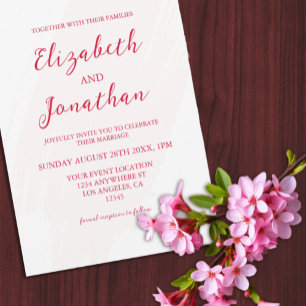 Cherry Red Wedding Invitation