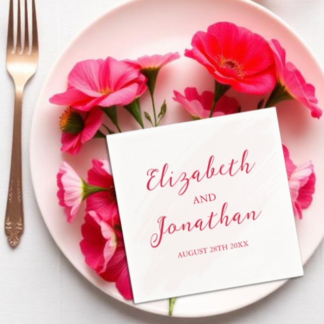 Cherry Red Wedding Napkin (Creator Uploaded)