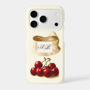 Cherry Ribbon Banner iPhone Case Custom Name Che