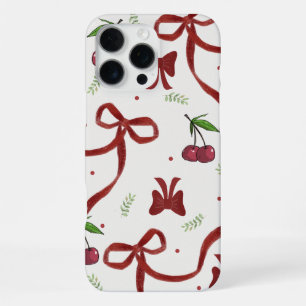 'Cherry Ribbon Coquette' iPhone 16 Pro Max Case