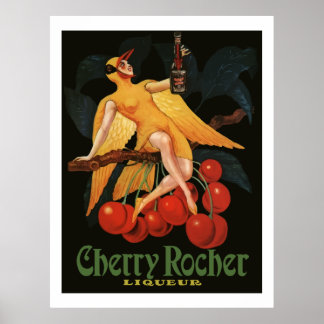 Cherry Rocher Liquor 1922 (Vintage French Ads) Poster