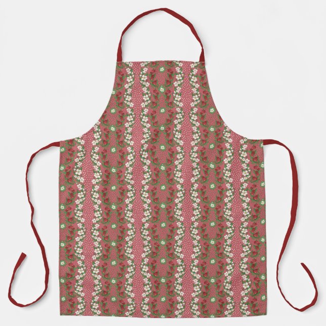 Cherry Ropes Apron in Red (Front)