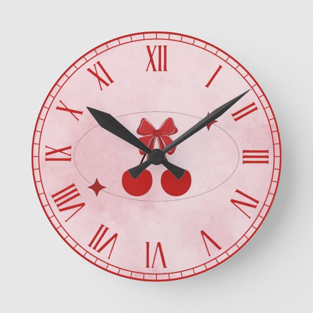 Cherry Round Clock (Front)