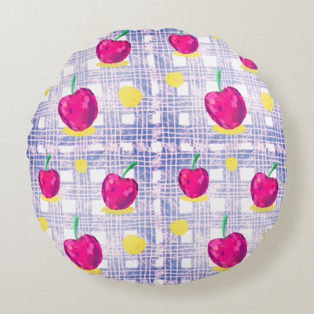 Cherry Round Cushion (Front)
